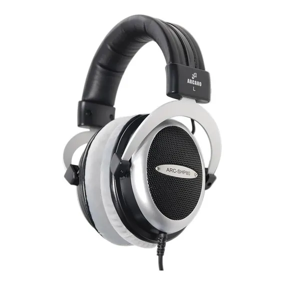 Fone de ouvido over-ear gamer Arcano ARC-SHP80 preto e prateado Foto 1