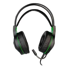 Fone de ouvido over-ear gamer Evolut Têmis EG301 preto e verde com luz LED Foto mini 2