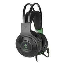 Fone de ouvido over-ear gamer Evolut Têmis EG301 preto e verde com luz LED Foto mini 3