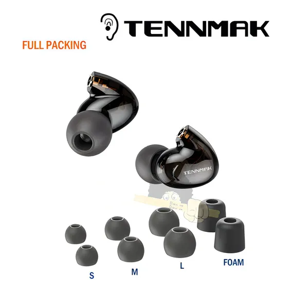 Fone De Ouvido Tennmak Pro 4 Drives(2l+2r) - (Somente a Cabeça do fone) Cor Preto Foto 1