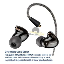 Fone De Ouvido Tennmak Pro 4 Drives(2l+2r) - (Somente a Cabeça do fone) Cor Preto Foto mini 2
