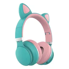 Fone Headphone Infantil Led Orelha Gatinho Bluetooth P2 Foto mini 1