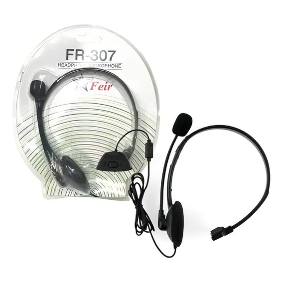 Fone Headset C/ Fio Microfone Controle Volume Para Xbox 360 Foto 1
