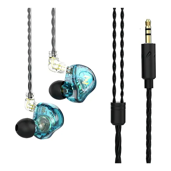 Fone In Ear Retorno Qkz Driver Monitoramento Palco Click Cor Azul Foto 1