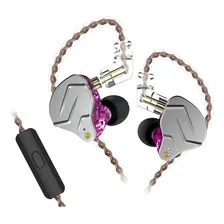 Fone Kz Zsn Pro Com Microfone + Case Cor Violeta Foto  mini 1