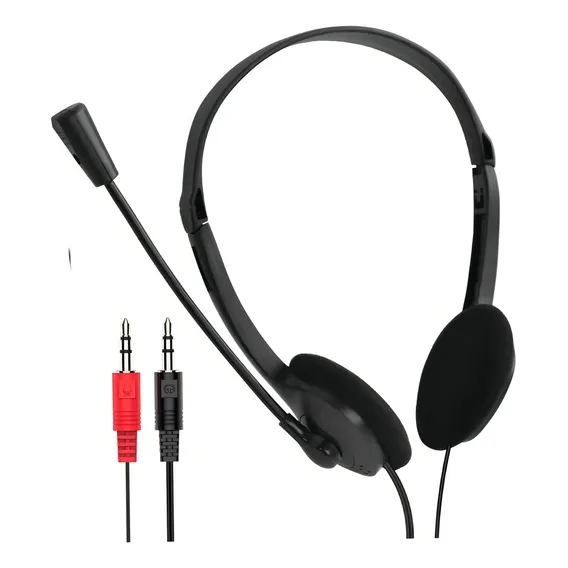 Fone Microfone Headset Escritório Notebook Home Office Cor Preto Foto 1