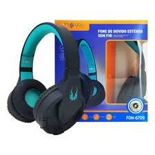 Fone Ouvido Bluetooth Sem Fio Headphone Áudio Stereo Cor Azul Foto mini 2