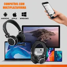 Fone Ouvido Bluetooth Sem Fio Micro Sd Fm P2 B05 Preto Foto mini 4