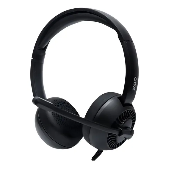 Fone Ouvido Headset Essential P3 + Usb Preto Oex Hs104 Foto 1