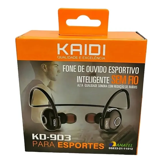 Fone Ouvido Kaidi Bluetooth Sem Fio Kd903 Kaidi Kd-903 Foto 1