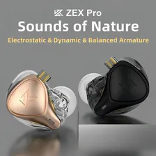 Fone Ouvido Kz Zex Pro Tecnologia Eletrostática Microfone Foto mini 2