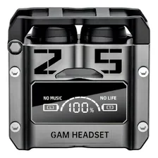 Fone Ouvido M25 Gamer S Fio Bluetooth Com Caixa Carregadora Cor Cinza Foto mini 3