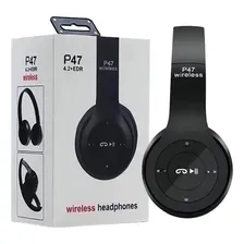 Fone Ouvido Sem Fio P47 -bluetooth / Rádio Fm / Micro Sd Foto mini 1