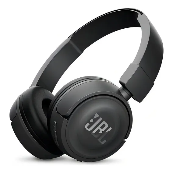 Fones de ouvido Bluetooth sem fio Jbl T450 Bt pretos Foto 1