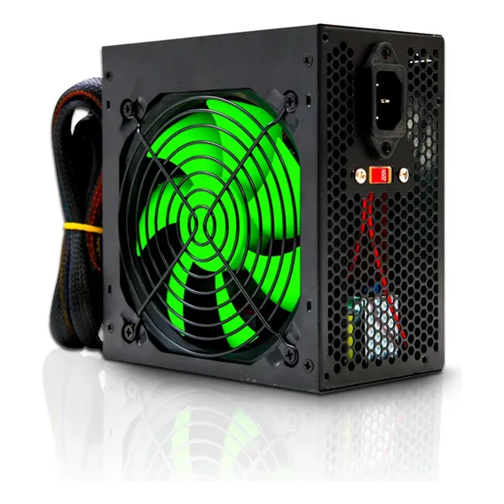 Fonte 600w Real Sata Atx Bivolt Pfc Ativo 600w Black Br-one Foto 1