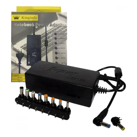 Fonte Adaptador Carregador Notebook Universal 8 Plugs Foto 1