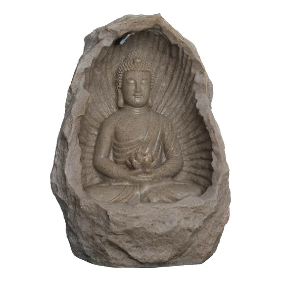 Fonte Água Buda Cascata Decoração Jardim Iluminada Led Hindu Foto 1