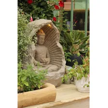Fonte Água Buda Cascata Decoração Jardim Iluminada Led Hindu Foto mini  3