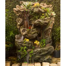 Fonte Água Cascata Decorativa Grande Luz Led Oriental Foto mini 1