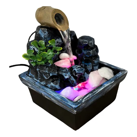 Fonte Agua Decorativa Cascata Artificial Relaxante Iluminada 110v/220v Foto 1