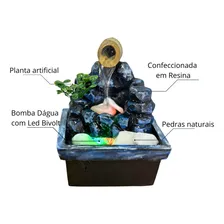 Fonte Agua Decorativa Cascata Artificial Relaxante Iluminada 110v/220v Foto mini 2