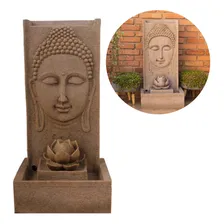 Fonte Água Decorativa Jardim Led Buda Flor Poliresina Painel Foto mini 1