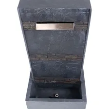Fonte Água Painel Cascata Jardim Pedra Decorativa Luxo Led Foto  mini 1