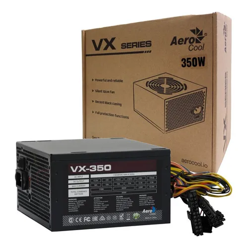 Fonte Atx 350w Reais Gamer Aerocool Vx-350 Para Computador Foto 1