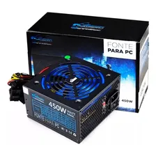 Fonte Atx 450w Reais 20+4p Para Pc - Knup Cor Preto Foto  mini 1