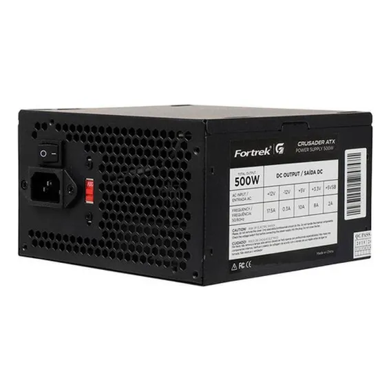 Fonte Atx Fortrek Crusader 500w - Silenciosa E Eficiente Foto 1
