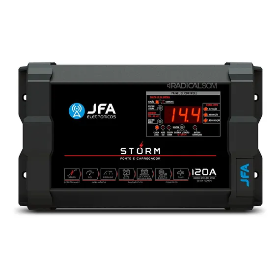 Fonte Automotiva 120a Amperes Jfa Carregador Cor Preto Foto 1