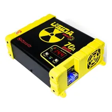 Fonte Automotiva Usina 70 Ah Bivolt Voltimetro Spark Cor Preto - Amarelo Foto mini  3
