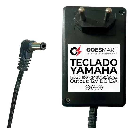 Fonte Carregador 12v 1,5a Teclado Yamaha Psr-e223 Foto 1