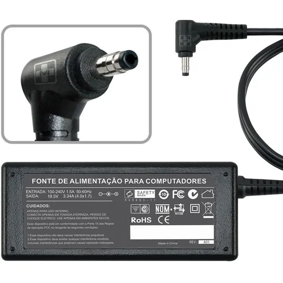 Fonte Carregador 19,5v 3.34a 65w P Ultrabook Vostro 5480 783 Foto 1