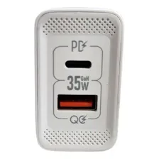 Fonte Carregador Celular Kaidi Turbo 35w Saída Usb-c + Usb Cor Branco Foto mini  2