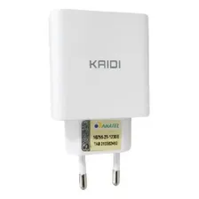 Fonte Carregador Celular Kaidi Turbo 35w Saída Usb-c + Usb Cor Branco Foto mini 4