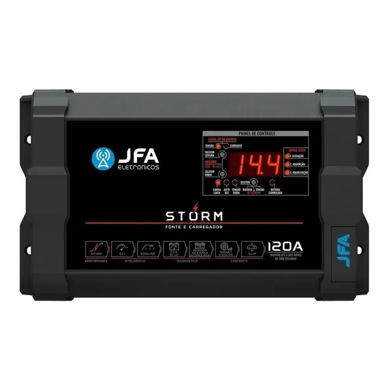 Fonte Carregador Jfa Automotivo Com 120 Amperes Medidor Cca Foto 1