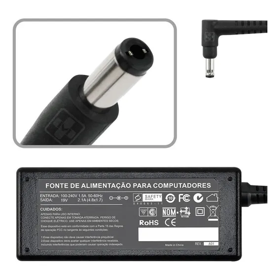 Fonte Carregador P/ Positivo Premium Xs4210 19v 2.1a 40w 846 Foto 1