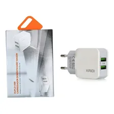 Fonte Carregador Usb Turbo Tomada Parede Kaidi 2.4a Cor Branco Foto mini 2