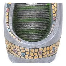 Fonte Cascata Agua Decorativa Resina Cristal Luz De Led Cor Multicor 110V/220V (Bivolt) Foto mini 4