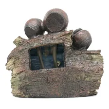 Fonte Cascata Agua Decorativa Tronco Resina Luz De Led Cor Multicor 110v/220v Foto mini 4