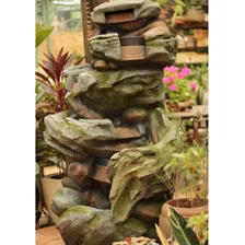 Fonte Cascata Água Led Grande Jardim Decorativa Natural Luxo Foto mini 3
