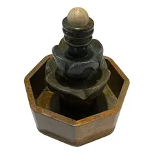 Fonte Cascata Com Bolinha Que Gira Em Pedra Sabão Cor Mesclada Bivolt Foto mini 2
