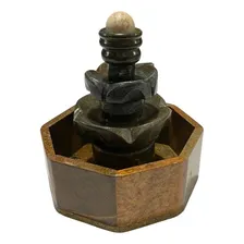 Fonte Cascata Com Bolinha Que Gira Em Pedra Sabão Cor Mesclada Bivolt Foto mini 1