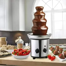 Fonte Cascata De Chocolate Grande 4 Torres Fondue Elétrica Cor Inox 110v Foto mini  2