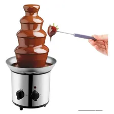 Fonte Cascata De Chocolate Grande 4 Torres Fondue Elétrica Cor Inox 110v Foto  mini 1