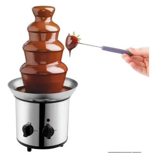 Fonte Cascata De Chocolate Grande 4 Torres Fondue Elétrica Cor Inox 110v Foto 1