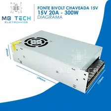 Fonte Chaveada 15v Volts 30a Amperes 400w Bivolt 110/220v Foto mini 2
