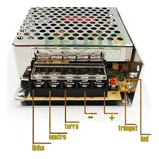 Fonte Chaveada Colmeia Metálica 24v 3a 75w 110/220v Foto mini  2