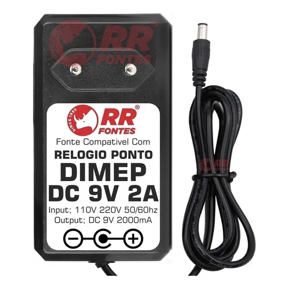 Fonte Compatível Dimep D15719602 Relógio Miniprint 9v 1.4a Foto 1